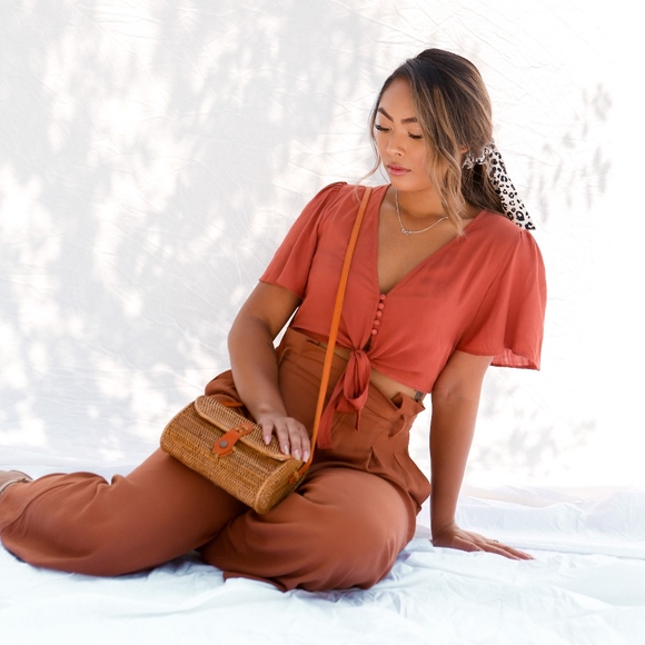 Brown / rust culottes - Picture 6 of 7